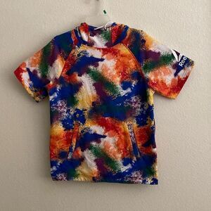 REEBOK Tie Dye Short Sleeves Pullover Hoodie Size S